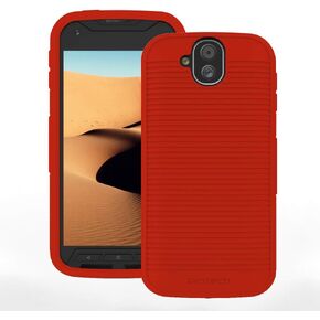 Compatible with/Replacement for Durable Slim Flex Case for Kyocera DuraForce Pro, Phone Models E6810, E6820 and E6830 (Red)