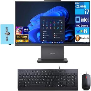 Lenovo ThinkCentre Neo 50a Gen 5 Business All-in-One 23.8" IPS FHD Display (Intel i7-13620H, 64GB DDR5, 8TB PCIe SSD, Intel UHD, WiFi 6, Webcam, Bluetooth 5.2, Win 11 Pro) w/DKZ USB Port Expander