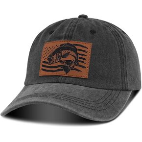 American Flag Fish Trucker Hat,Fishing Hat Gifts for Men, Birthday Gift for dad, from Daughter, Son, Wife