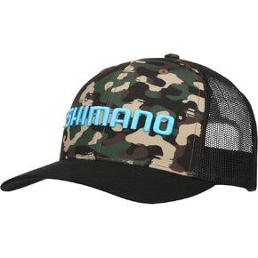 Shimano Printed Trucker Cap Color - Camobk Size - One Size Fits Most (AHATPTRKBKCAMO) Fishing