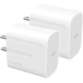 2 Pack USB C Charger Block Fast Charging 20W Type C Chargers Power Adapter for i Phone 16/15/14/13/12/12 Pro Max/11/Xs Max/XR/X/iPad Pro/AirPods/Galaxy S24 Ultra/S23/S22/S21/S20
