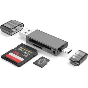 USB 3.0 and USB Type-C OTG Card Reader Supports SD, SDHC, SDXC, MMC/MicroSD, T-Flash (CR-BCA2)