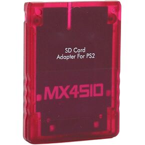 MX4SIO SIO2SD TF Reader Adapter for PS2, Not a Memory But a Adapter, Replacement Memory Reader Adapter for PS2(Red)