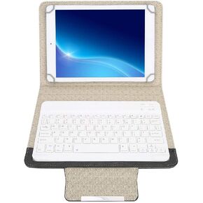 EBTOOLS Bluetooth Keyboard Case, PU Leather Protective Cover + Keyboard with Stand, Commonly Used for All 9.7 inch to 10.1 inch Tablets