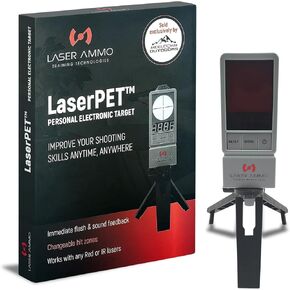 Laser Ammo LaserPET Multi Laser Compatible Personal Electronic Target Training System, Improve Your Shooting Anytime, Anywhere, with Your Personal Firearm (Works with Most Non-Laser Ammo Lasers)