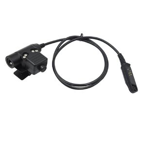 WODASEN UV9R UV9G Military Tactical U94 PTT Adapter Push to Talk Button Walkie Talkie Headset Connector Cable for Baofeng UV-9R UV-9RPlus UV-9G UV-XR UV-5S BF-9700 BF-458 GT-3WP Radios