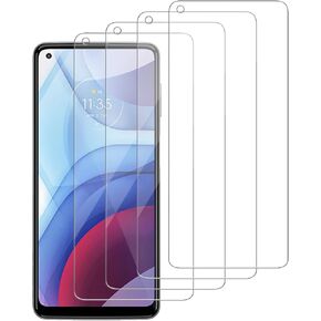 4 Pack Glass Screen Protector Compatible for Motorola Moto G Power (2021) / XT2117 [9H Hardness]-HD Screen Tempered Glass, Scratch Resistant,Easy Install [Case Friendly]