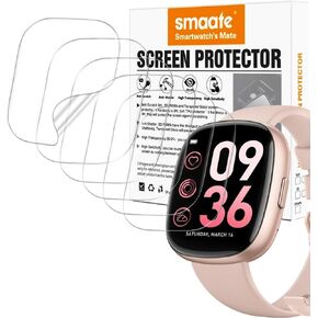 Screen Protector Compatible with 1.83" G56 Banlvs Sanorum Smart Watch, Soft TPU, 6-pack, Full Coverage, Bubble Self-healing