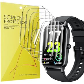 Compatible for Dyurwa Smart Watch Screen Protector, [6 Pack] Full Coverage TPU Clear Film Compatible for Soudorv P97, Dyurwa P97 1.57" Fitness Tracker Smart Watch (6 Pack)