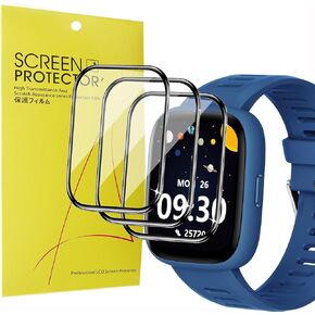 Compatible for BIGGERFIVE Smart Watch Screen Protector, [3 Pack] 3D Full Coverage PET Soft Screen Protector Film Compatible for BIGGERFIVE BW02 1.8" Smart Watch (3 Pack)
