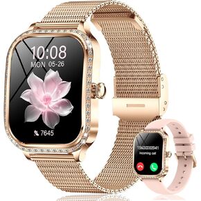 Smart Watches for Women, Android Smartwatch for Phones (Make Calls), 1.75" HD Fitness Tracker Watch with Heart Rate, Sleep Monitor, Spo2, 110+ Sport Modes Fitness Watches for Women