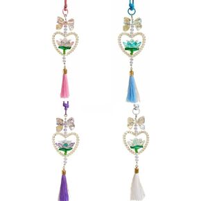Flower Pendant Phone Charm, Jade Lotus Phone Charm Strap, Mobile Phone Pendant, Decorative Cell Phone Charm Accessories