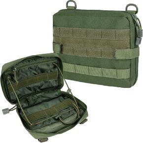 IronSeals Tactical Molle Admin Pouch, Medical EMT Bag Utility Attachment Tool Pouch