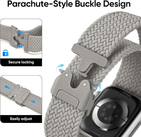 Braided Stretchy Solo Loop Compatible with Apple Watch Band 46mm 45mm 44mm 42mm 49mm for Men Women, Elastic Sport Nylon Strap Wristband with Sliding Buckle for iWatch Series 10 9 8 7 6 5 4 3 Ultra SE in Saudi Arabia