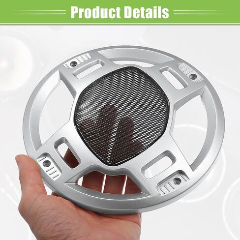 ACROPIX 6" Car Speaker Grills Cover Mesh Round 6 Inch Audio Speaker Subwoofer Guard Protector Case with Mounting Screws Iron Silver Tone Black - Pack of 4 in Saudi Arabia