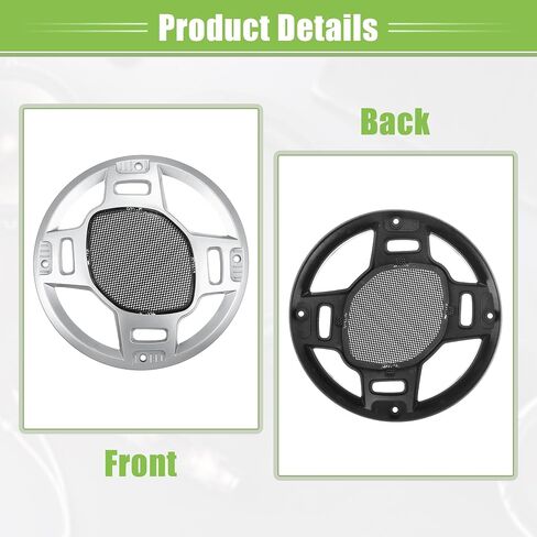 ACROPIX 6" Car Speaker Grills Cover Mesh Round 6 Inch Audio Speaker Subwoofer Guard Protector Case with Mounting Screws Iron Silver Tone Black - Pack of 4 in Saudi Arabia