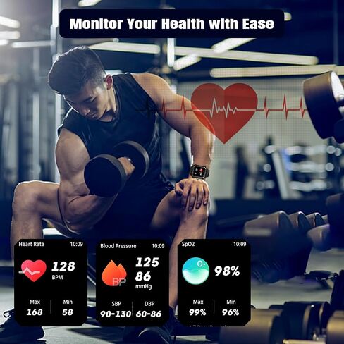 Alpha Gear Indestructible Smart Watch for Men Military Tactical 680mAh Rugged Military Smartwatch Android iPhone IP68 Waterproof Fitness Tracker Health Watch Blood Pressure Sleep Monitor Step Counter in Saudi Arabia