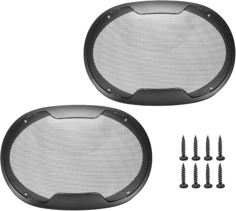 UXCELL 2PCS 6 "× 9" مكبر صوت شواية شبكة زخرفية واقي واقي واقي من الأجزاء السوداء in Saudi Arabia