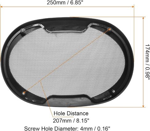 UXCELL 2PCS 6 "× 9" مكبر صوت شواية شبكة زخرفية واقي واقي واقي من الأجزاء السوداء in Saudi Arabia