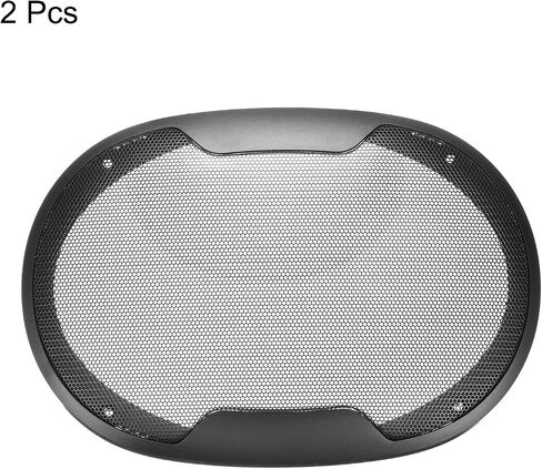 UXCELL 2PCS 6 "× 9" مكبر صوت شواية شبكة زخرفية واقي واقي واقي من الأجزاء السوداء in Saudi Arabia