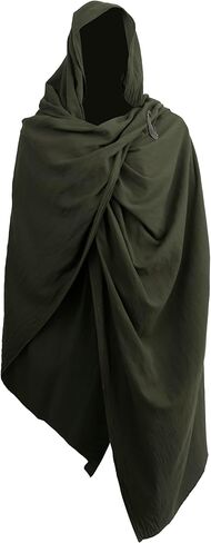 شال JPXH للرجال والنساء البالغين من العصور الوسطى بقلنسوة متعدد الألوان، شال لعب الأدوار in Kuwait