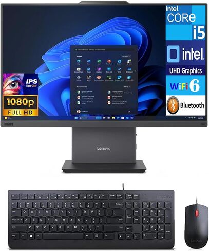 Lenovo ThinkCentre Neo 50a Gen 5 Business All-in-One 23.8 "IPS FHD Display (Intel I5-13420H ، 32GB DDR5 ، 4TB PCIE SSD ، Intel UHD ، WIFI 6 ، WebCAM ، Bluetooth 5.2 ، Win 11 Pro) W/DKZ USB Port موسع in Saudi Arabia