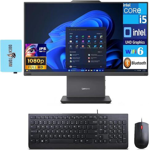 Lenovo ThinkCentre Neo 50a Gen 5 Business All-in-One 23.8" IPS FHD Display (Intel i5-13420H, 16GB DDR5, 8TB PCIe SSD, Intel UHD, WiFi 6, Webcam, Bluetooth 5.2, Win 11 Pro) w/DKZ USB Port Expander in Saudi Arabia