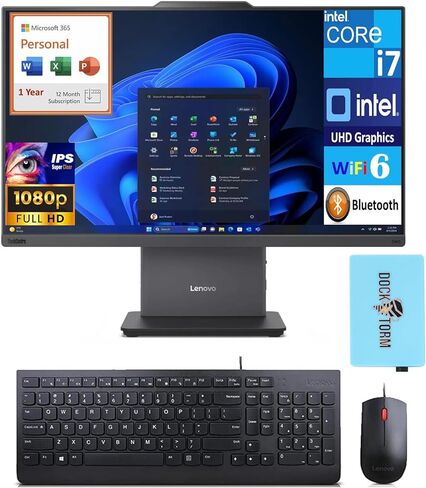 Lenovo ThinkCentre Neo 50a Gen 5 Business All-in-One 23.8 "IPS FHD Display (Intel I7-13620H ، 16GB DDR5 ، 8TB PCIE SSD ، Intel UHD ، WiFi 6 ، Win 11 Pro) w/MS 365 Personal ، DKZ USB Portender Expander in Saudi Arabia
