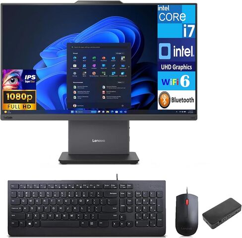 Lenovo Thinkcentre Neo 50a Gen 5 Business All-in-One 23.8 "IPS FHD Display (Intel I7-13620H ، 64GB DDR5 ، 8TB PCIE SSD ، Intel UHD ، WIFI 6 ، WebCAM ، Bluetooth 5.2 ، Win 11 Pro) W/USB-CON قفص الاتهام in Saudi Arabia
