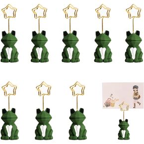 الضفدع تصميم الجدول بطاقة مذكرة حامل حامل ملاحظة حامل الأعمال الفنية بطاقات بريدية حفل زفاف عيد الميلاد ديكور غرفة مكتب المنزل 8 قطع in Kuwait