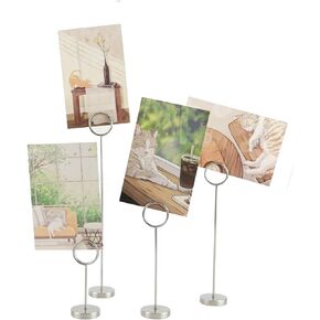 4 قطع حامل أرقام الطاولة، حامل صور، حامل مكتبي لبطاقات زفاف عيد الميلاد، بطاقات هدايا المكتب، لافتة الطاولة، لافتات الطعام، عرض الصور (3.9 بوصة، 5.9 بوصة، 7.9 بوصة، 9.8 بوصة) in Kuwait