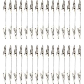 Metal Memo Clip Holders Double Head Alligator Clips Photo Clips Silver Number Card Holder Clips 4-Inch Length,Pack of 30 in Kuwait
