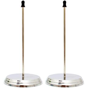 2Pcs Silver Desk Straight Rod Paper Holder Reciept Poker Ticket Stabbers Check Spindle Holder for Receipts Fork Stick and Paper Memo Holder Spike