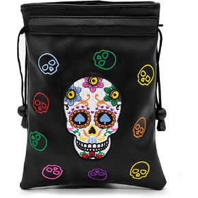 Montela Golf Valuables Pouch,Golf Pouch Bag with Drawstrings Golf Tee Bag Pouch Leather Golf Tee Pouch Golf Ball Bag for Men Women