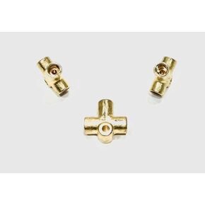 The Stop Shop 3-Way Female Brake Line Tee. All ports 10 mm x 1 for inverted flare fittings (thread pitch) (Pack of 3)