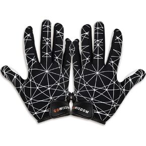 Kids Football Gloves Youth Silicone Grip Receiver Gloves - Super Sticky Sports Catching and Throwing Football Gloves for Enhanced Game Experience