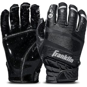 Franklin Sports Football Receiver Gloves - Adult and Youth Football Receiver Gloves - Extra-Grip Premium Football Gloves for All Ages - Hi-Tack - SFIA Approved