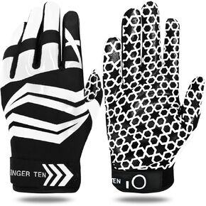 Football Gloves Adult Youth Upgrade Silicone High Non-Slip Grip Flexible Lightweight Receiver Glove Adults Sizes for Men Women Kids Boys