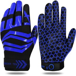 Football Gloves Adult Youth Upgrade Silicone High Non-Slip Grip Flexible Lightweight Receiver Glove Adults Sizes for Men Women Kids Boys