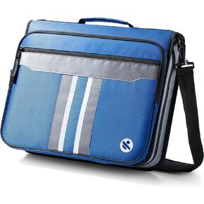 2-Inch 3 Rings Zipper Binder, Holds 15-Inch Laptop, Handle and Shoulder Strap Included, Black