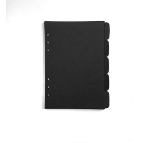 Index Tabs for A5/A6 6-Holes Cover Round Ring View Binder File Folder Loose Leaf Sheet Protectors Binder Cover Protector (12 PP Transparent, A5/21cm*15cm/8.5 Inch)