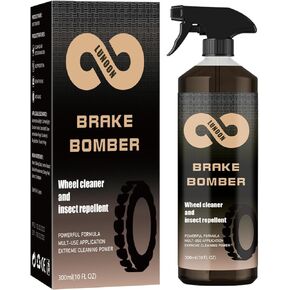 Waterproof AdhesiveWheel Cleaner Brake Bomber 300ML(10 fl oz), Perfect for Cleaning Wheels and Tires, Non-Acid Wheel Cleaner, Rim Cleaner & Brake Dust Remover