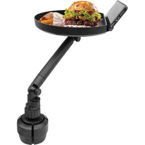 Macally Cup Holder Tray for Car - Adjustable Car Tray Table - Perfect Car Food Tray for Eating with Phone Slot and Swivel Arm - Car Organizer in Saudi Arabia