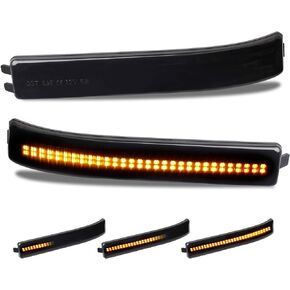 RUXIFEY Sequential Switchback Side Mirror Reflector LED Turn Signal Light Smoked lens Compatible with 2009 to 2014 Ford F150