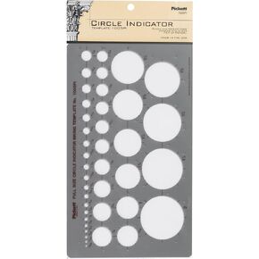 CHA1204I Circle Master Template, Range From 1/16 To 3 Inches in Diameter (1204I),Smoke