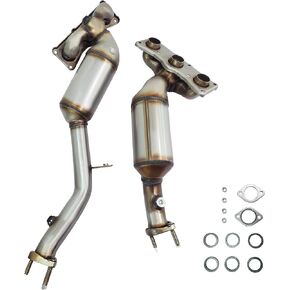 Front & Rear Catalytic Converter Compatible with BMW 128I 3.0L l6 2008-2010, BMW 328I 3.0L l6 2009-2012, BMW 328XI 3.0L l6 2007-2008, BMW X5 3.0L l6 2007-2010