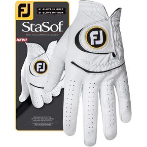 FootJoy Men's StaSof Golf Glove White Medium/Large, Worn on Right Hand in Saudi Arabia