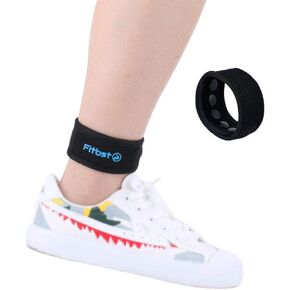 حزام كاحل مسامي متوافق مع Fitbit Flex 2/One/Zip/Charge 2 3/Alta HR أو Garmin Vivofit/2/3/4/JR Mi Band 3/4 حزام كاحل لتتبع اللياقة البدنية قابل للتعديل مع حقيبة شبكية