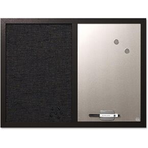 Dry-Erase Combination Board, 18"x24", Black (BVCMX04433168)
