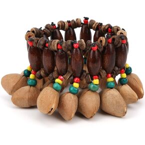 African Nut Shell Bracelets,African Tribal Bracelet African Tribal Style Drum Bracelet